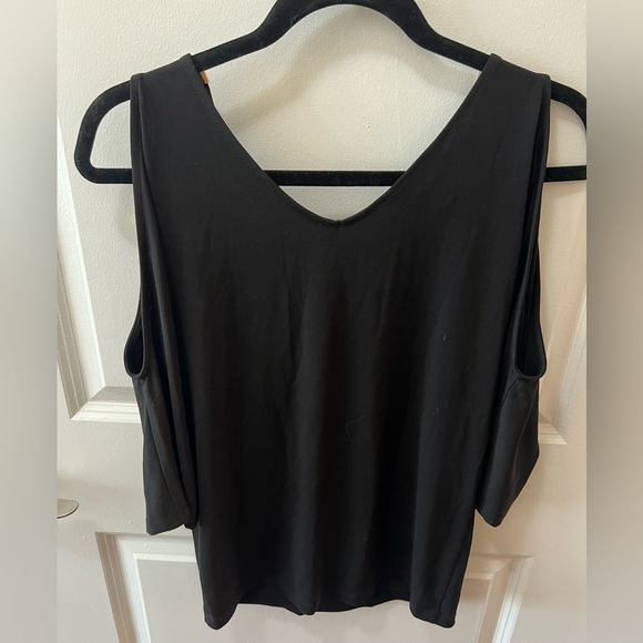 INC Cold Shoulder Gold Hardware Top - Picture 3 of 7